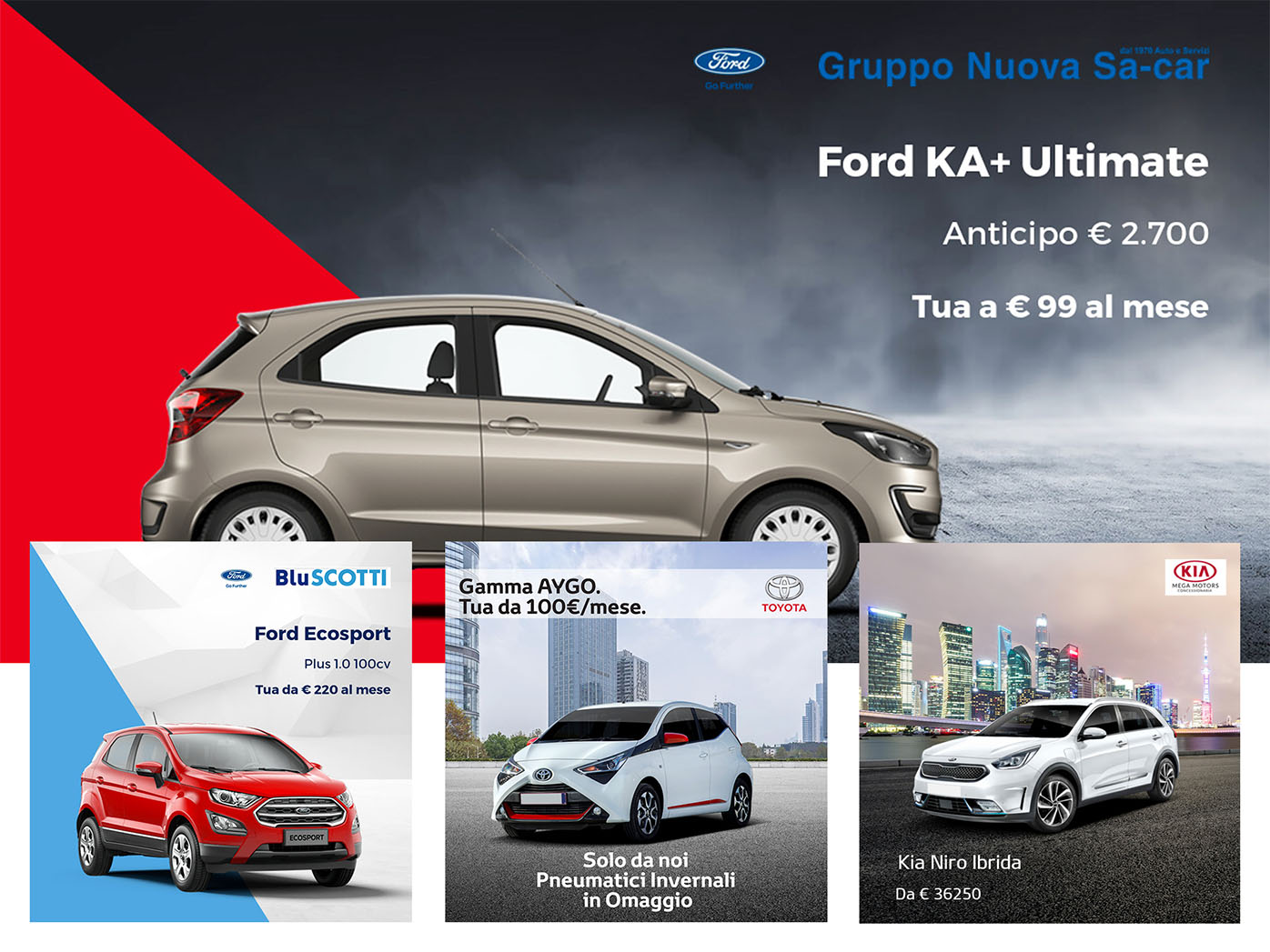 Il sistema di gestione automatica dello stock aggiorna continuamente le creatività e le landing page in base alla reale disponibilità dello stock auto