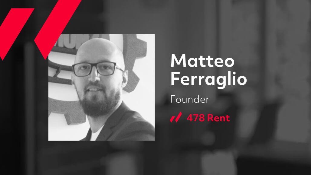 Matteo Ferraglio, fondatore 478 Rent