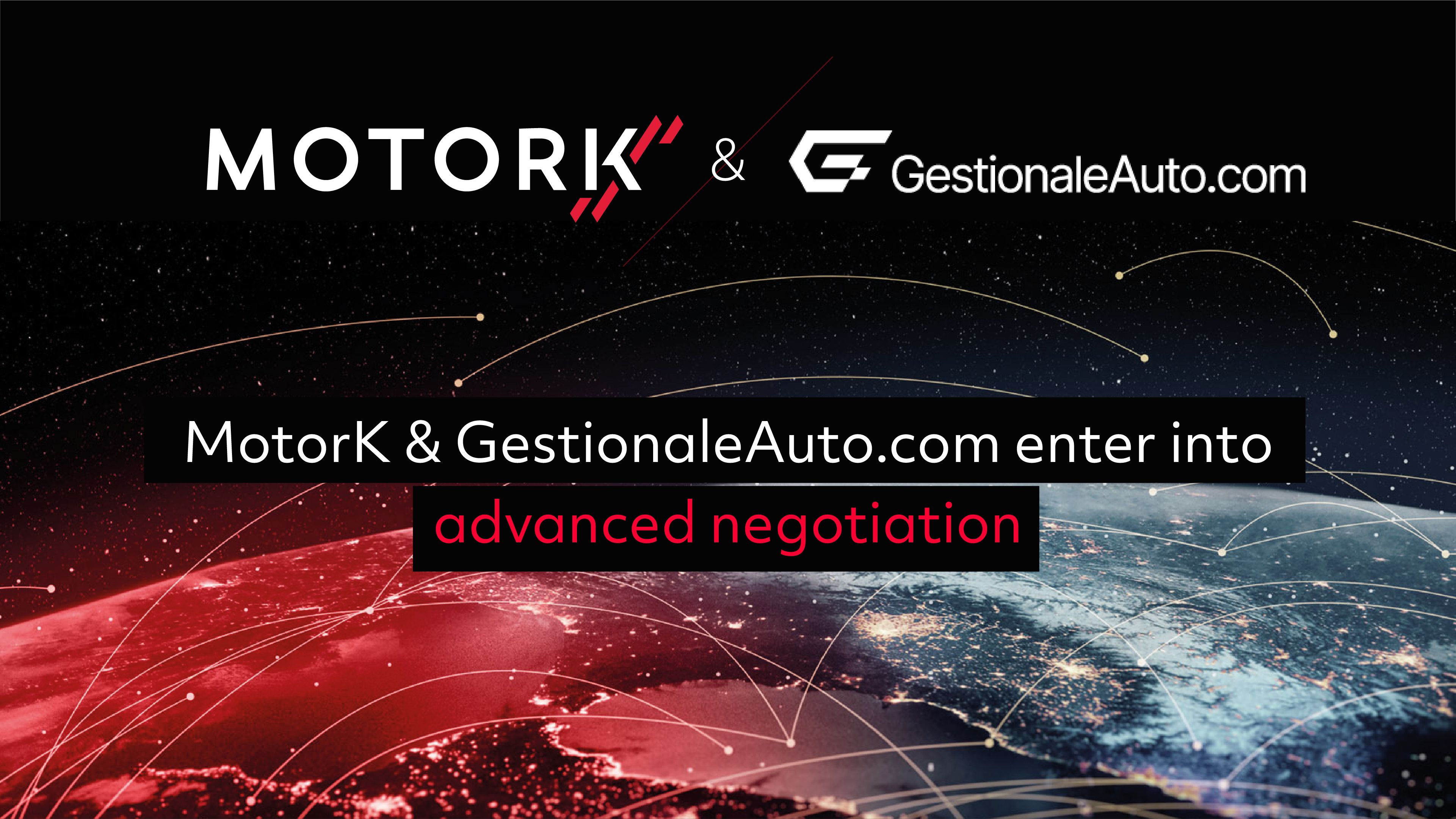MotorK annuncia di essere in trattativa avanzata per l’acquisizione di GestionaleAuto.com