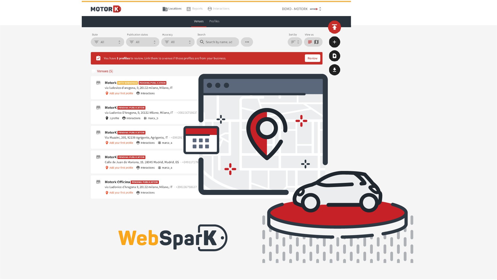 WebSparK local supports car dealer in Local Marketing activities