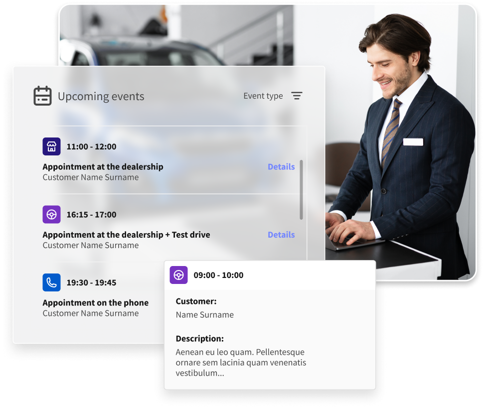 CRM integrations with driver and vehicle data, enquiries and financial information