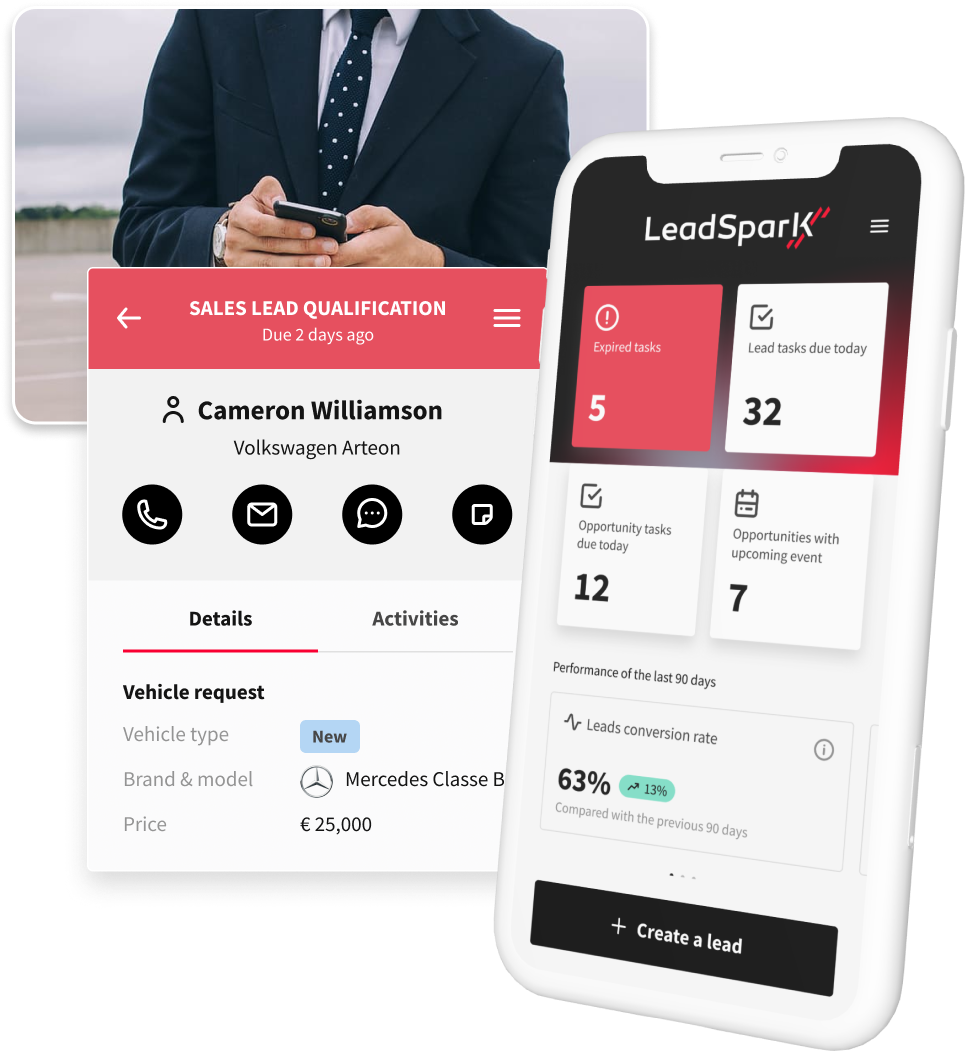 LeadSparK App: real-time alerts, appointments, enquiries